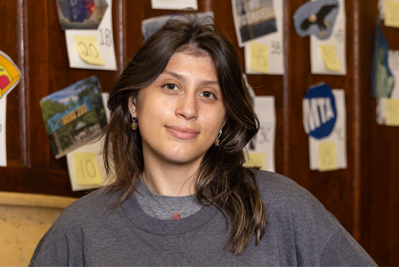 Josie smiles in a GO classroom.